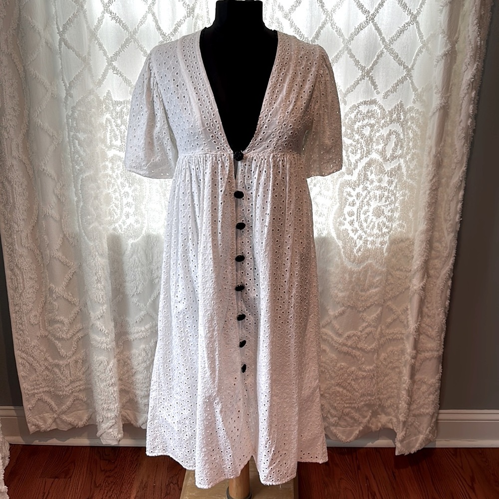 Tamlyn Eyelet Midi Urban Outfitters Dress